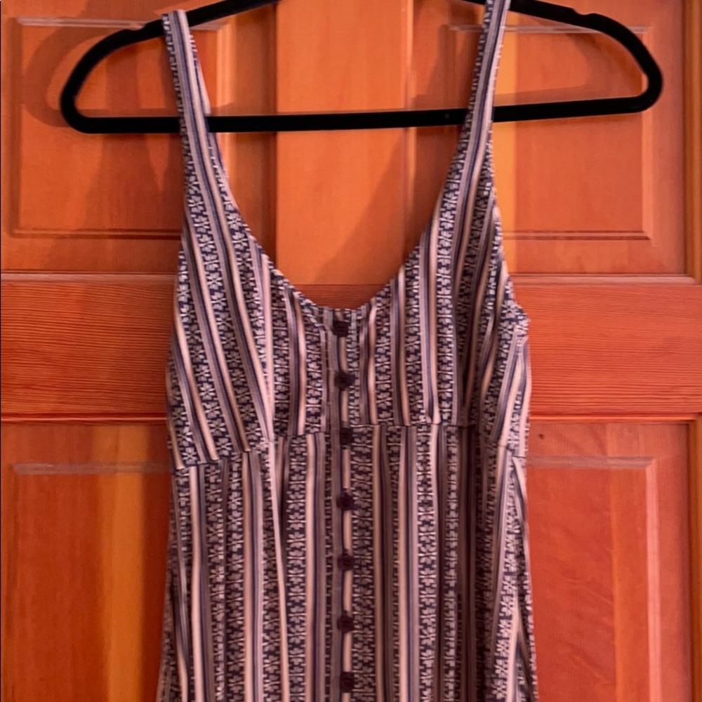 the rosalind - small / navy daisy stripe